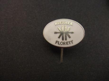 Kreidler Florett bromfiets( de bedrijfsnaam was Kreidler Fahrzeugbau, Stuttgart, later Kreidler-Werke GmbH, Fahrzeugwerke, Stuttgart-Kornwestheim logo wit-zilverkleurig logo